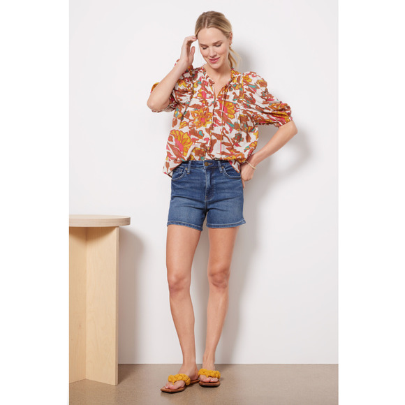 CLEOBELLA NWT Evereve Zola Puff Sleeve Organic Cotton Blouse // S - Picture 3 of 12